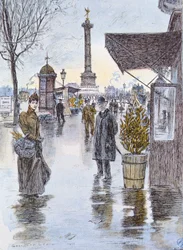 Der Place de la Bastille, Paris
